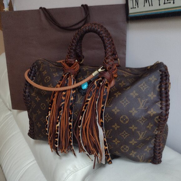 Louis Vuitton Handbags - Beautiful Vintage Boho Louis Vuitton Speedy 40💙🤎